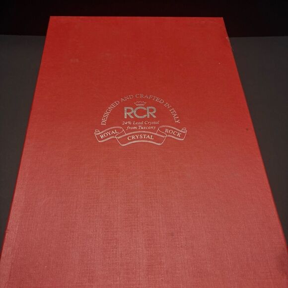 Royal Crystal Rock 24% Lead Crystal Tuscany Italy 6 Goblet Glasses Original Box - Picture 2 of 12